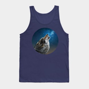 Starry Sky Wolf Tank Top